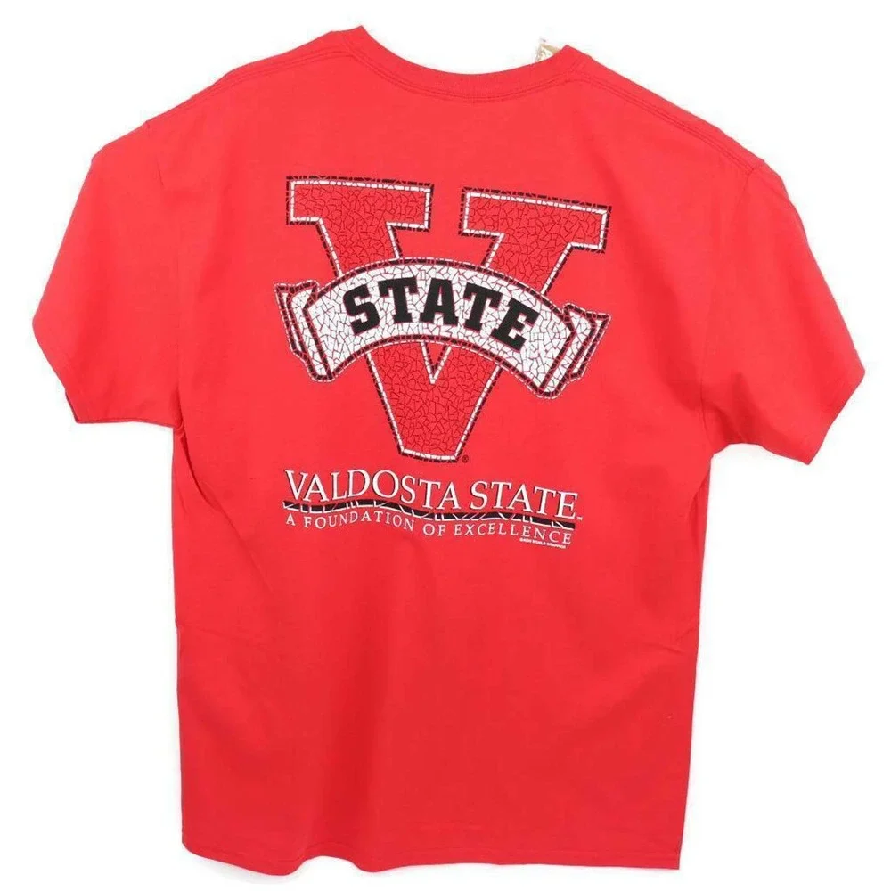 Valdosta State‎ Blazers Gildan Unisex T-Shirt Red Heavy Cotton Tear Away XL New